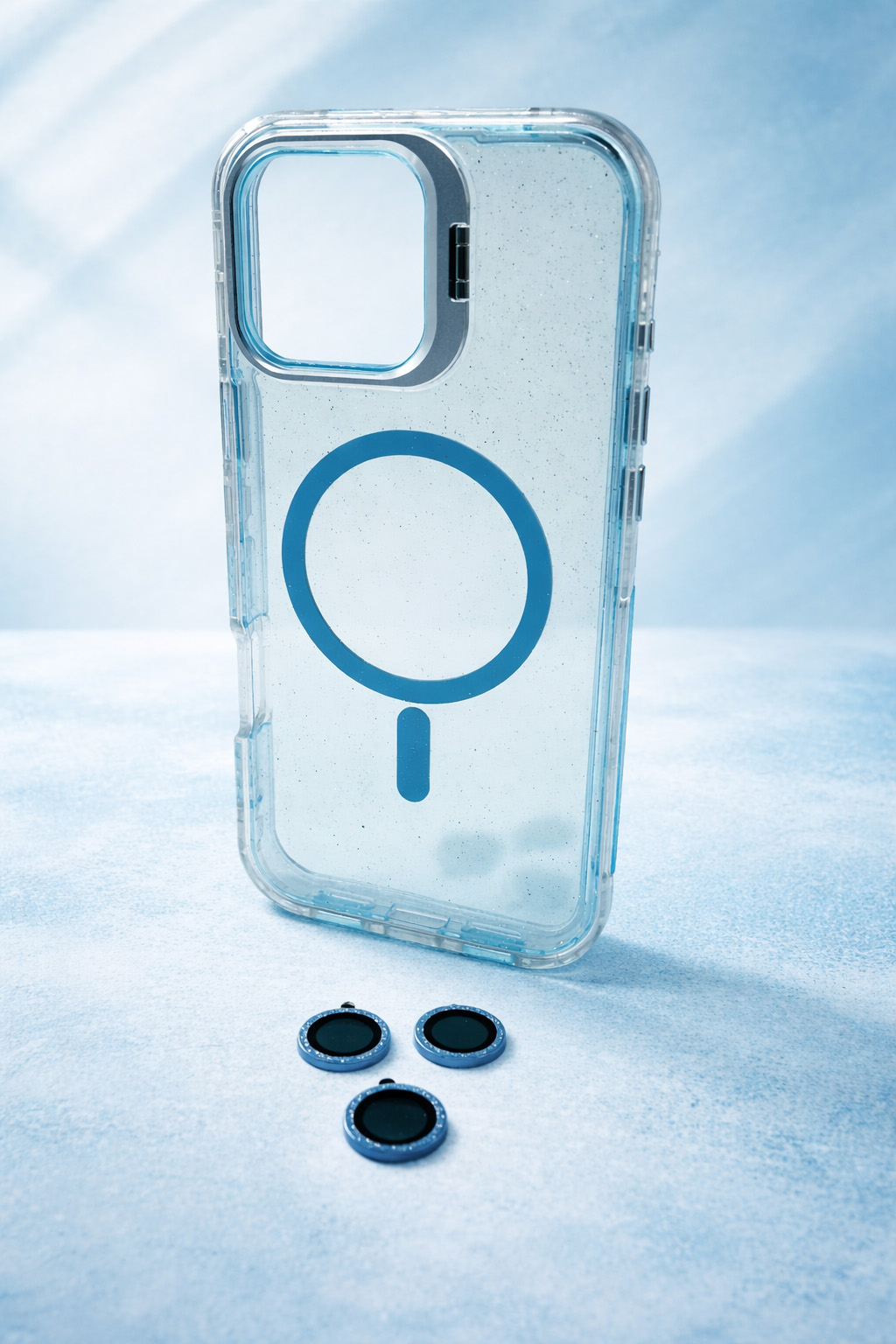 Case Microglitter - iPhone 16 PRO MAX, Micro Glitter Blue