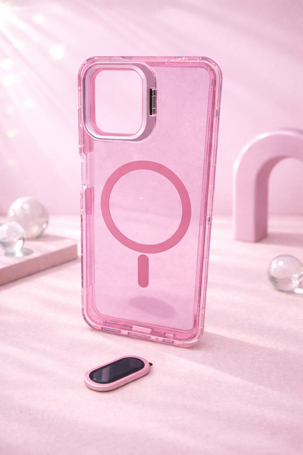 Case Microglitter - Samsung A07, Micro Glitter Red