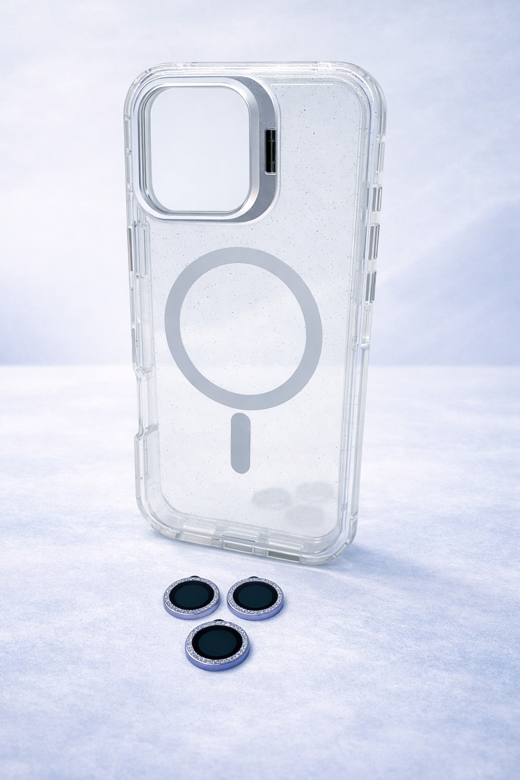 Case Microglitter - iPhone 16 PRO MAX, Micro Glitter White