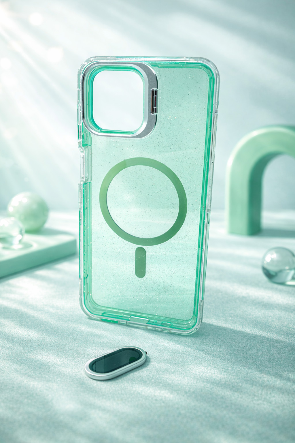 Case Microglitter - Samsung A07, Micro Glitter Green