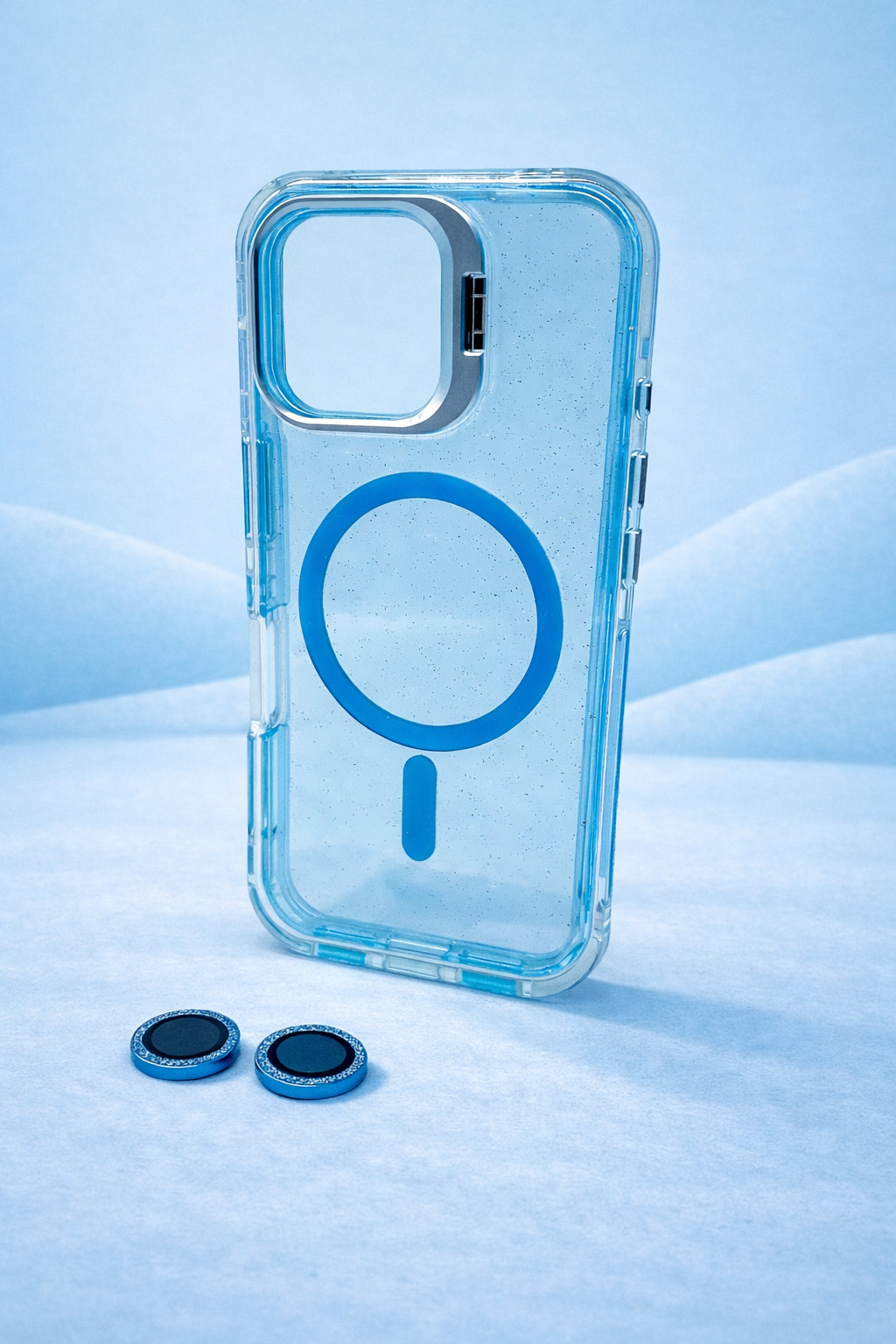 Case Microglitter - iPhone 16, Micro Glitter Blue