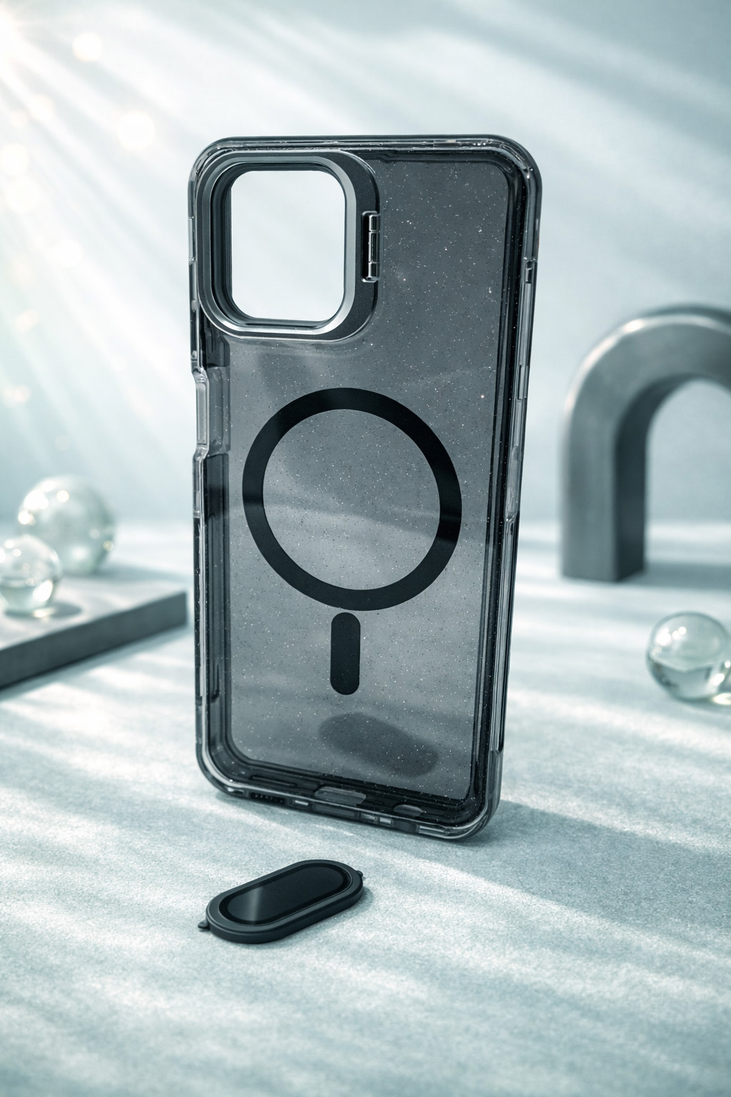 Case Microglitter - Samsung A07, Micro Glitter Black
