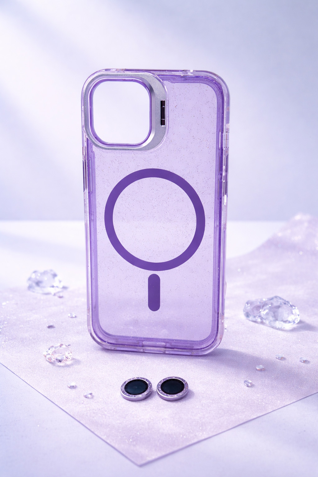 Case Microglitter - iPhone 13/14, Micro Glitter Purple