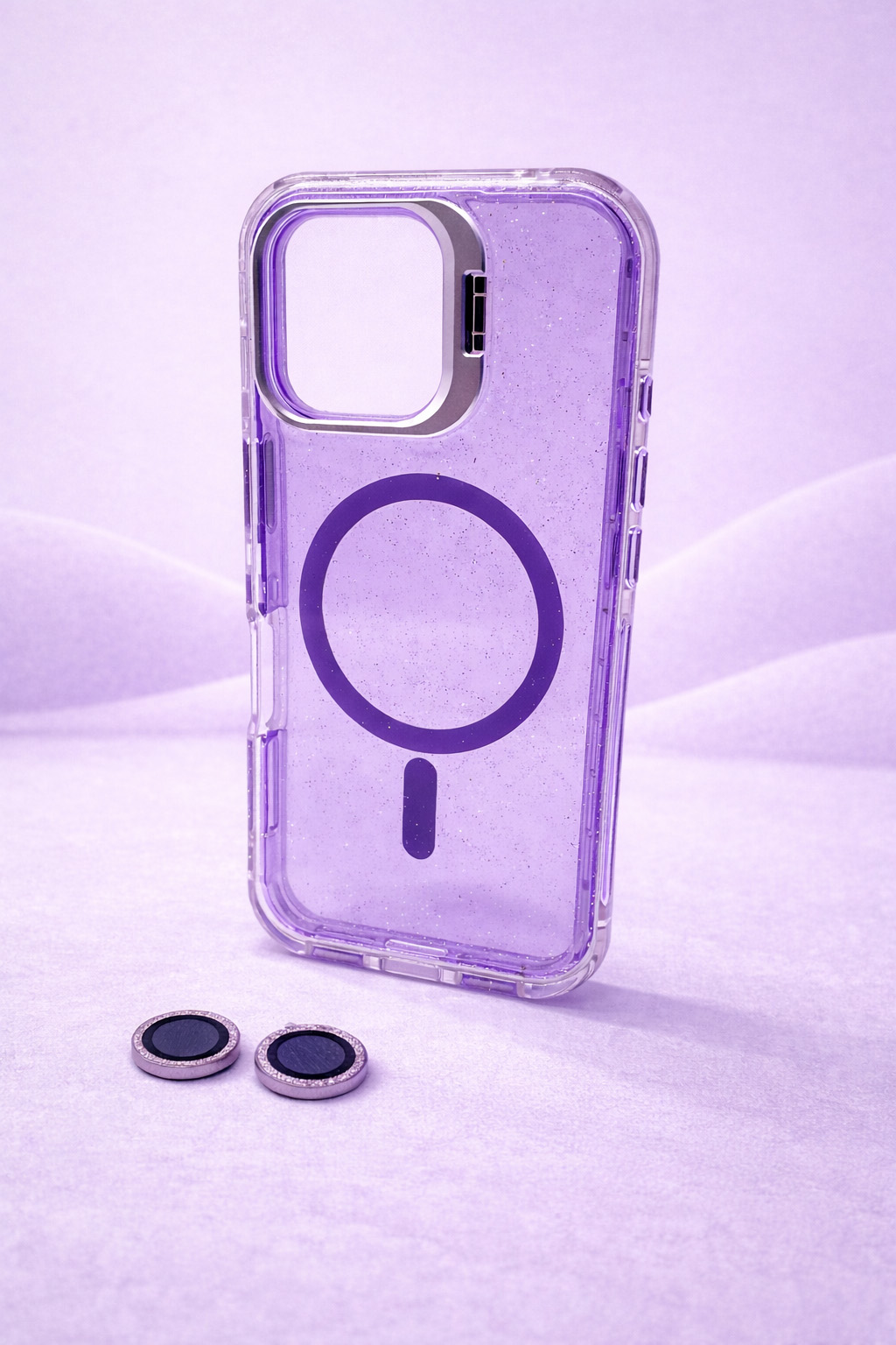 Case Microglitter - iPhone 16, Micro Glitter Purple