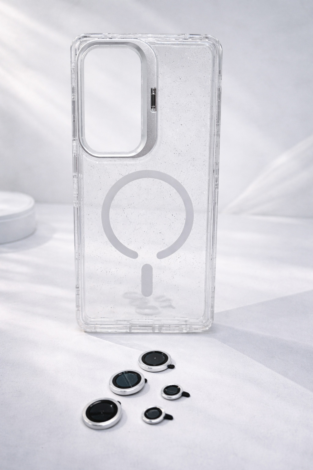 Case Microglitter - S25 ULTRA, Micro Glitter White