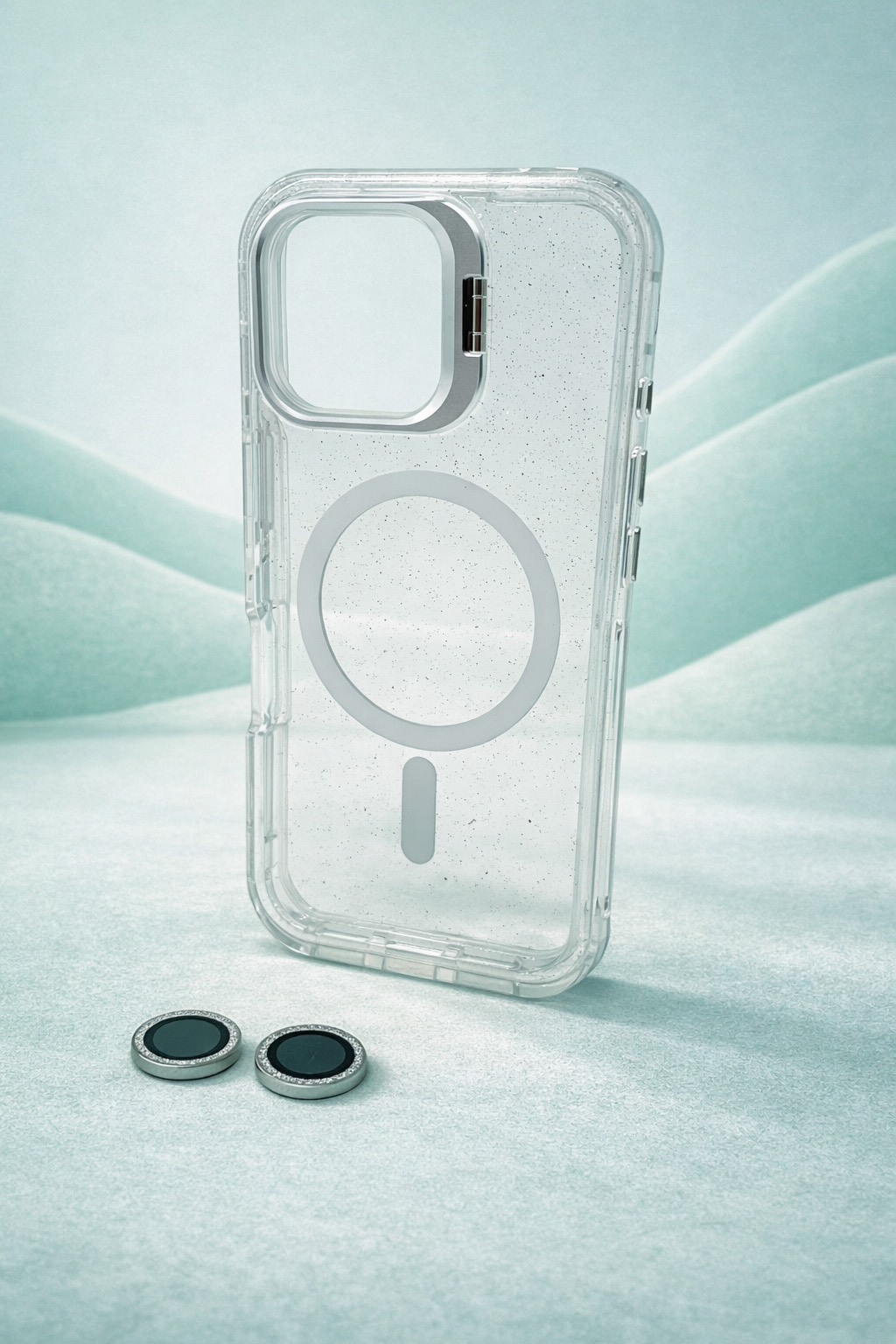 Case Microglitter - iPhone 16, Micro Glitter White