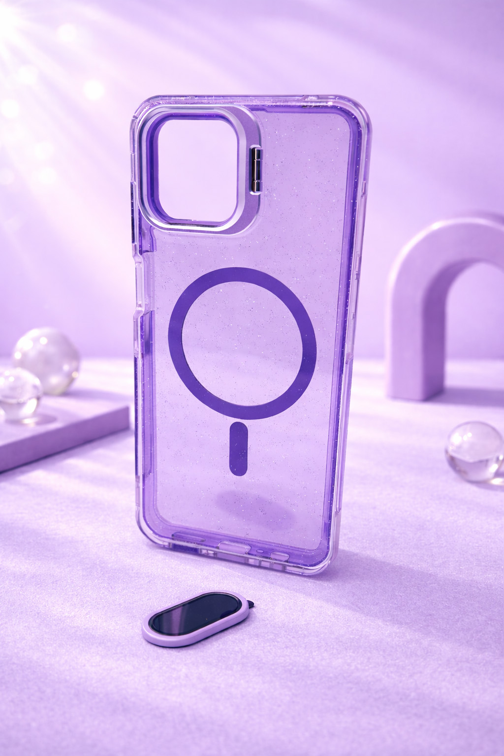 Case Microglitter - Samsung A07, Micro Glitter Purple