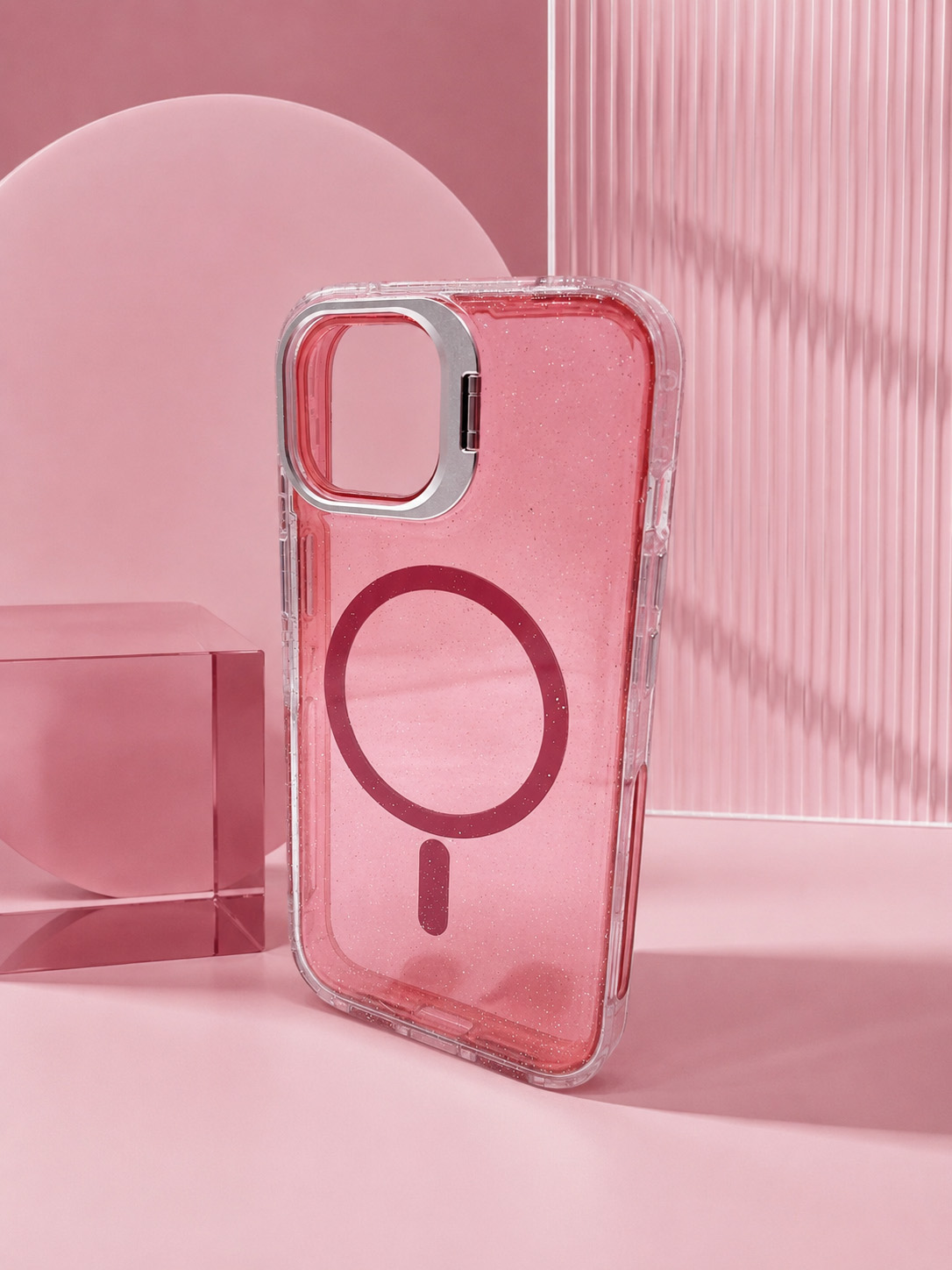 Case Microglitter - iPhone 15, Micro Glitter Red