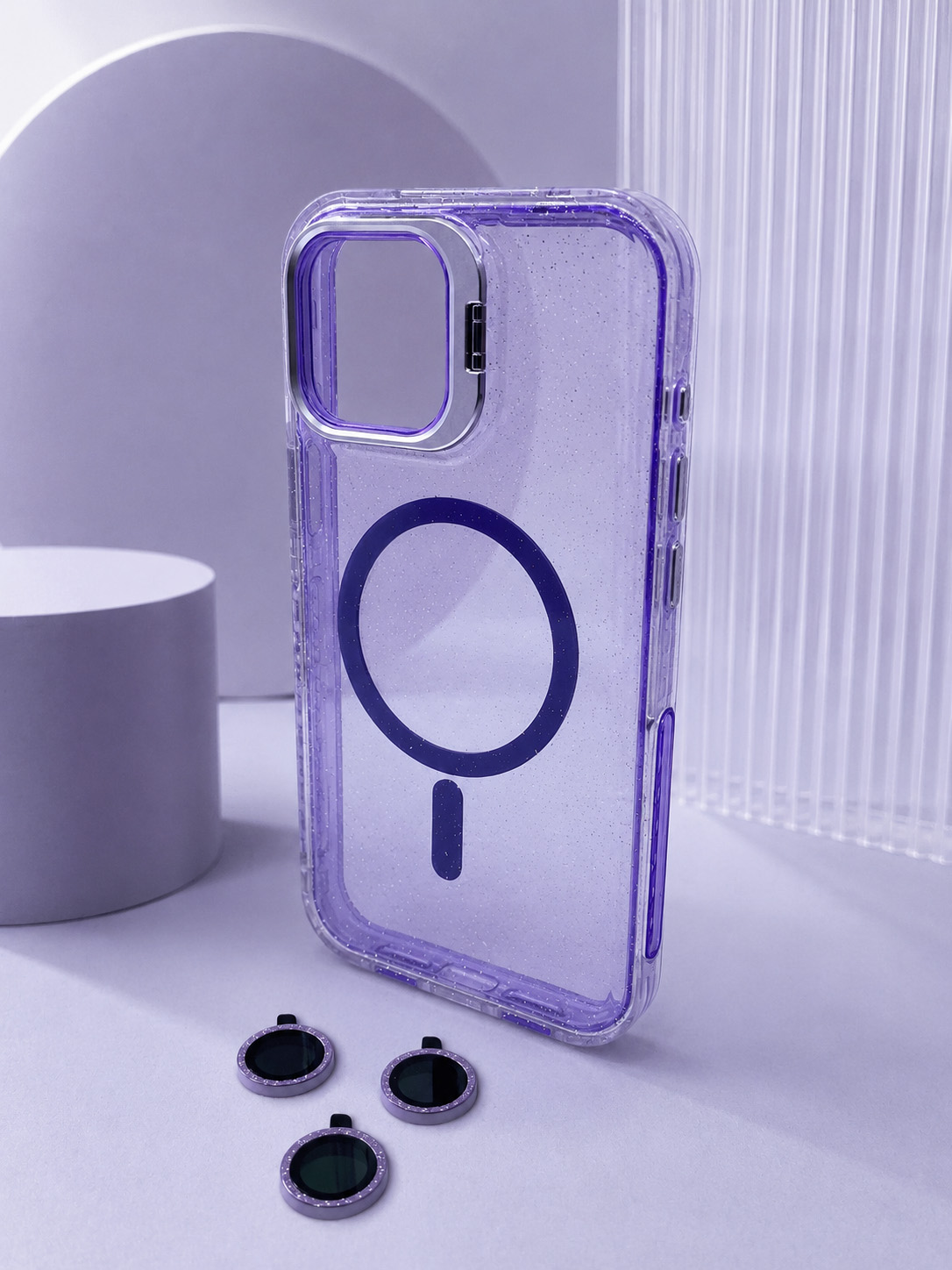 Case Microglitter - iPhone 15 PRO MAX, Micro Glitter Purple