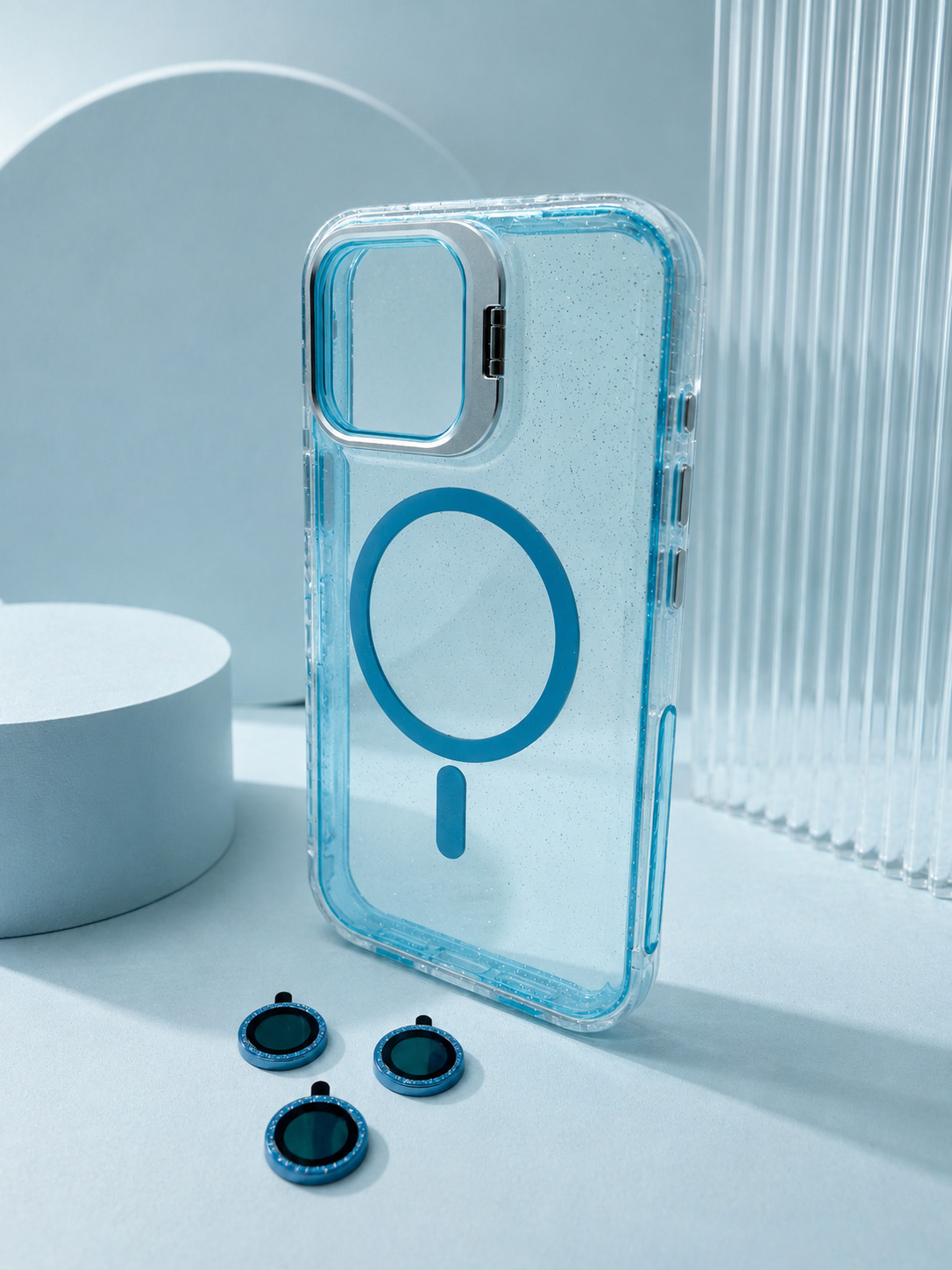 Case Microglitter - iPhone 15 PRO MAX, Micro Glitter Blue