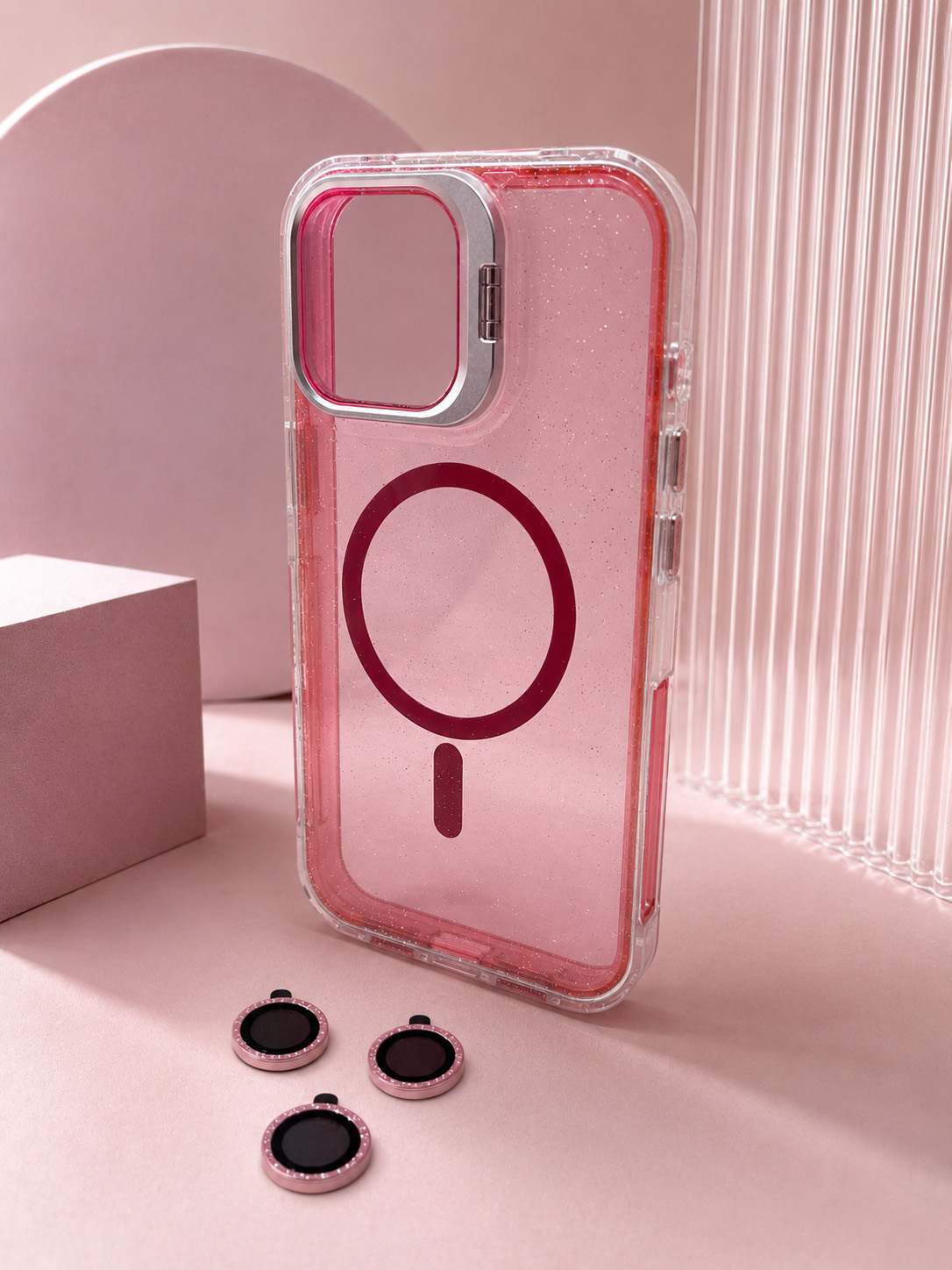 Case Microglitter - iPhone 15 PRO MAX, Micro Glitter Red