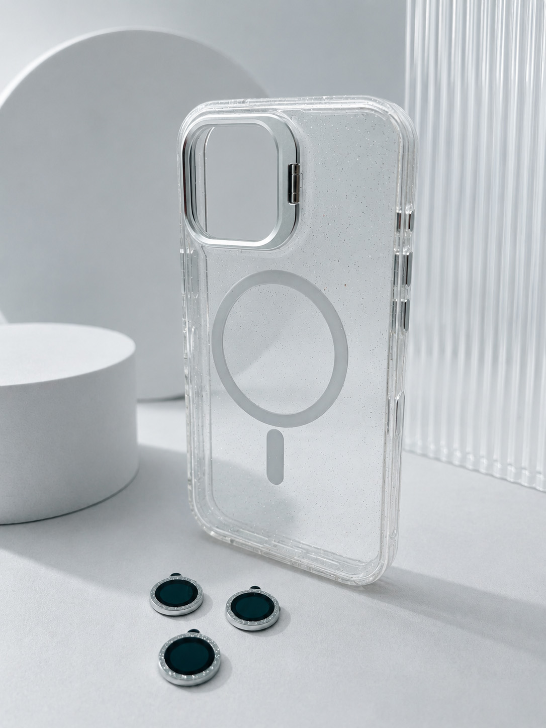 Case Microglitter - iPhone 15 PRO MAX, Micro Glitter White