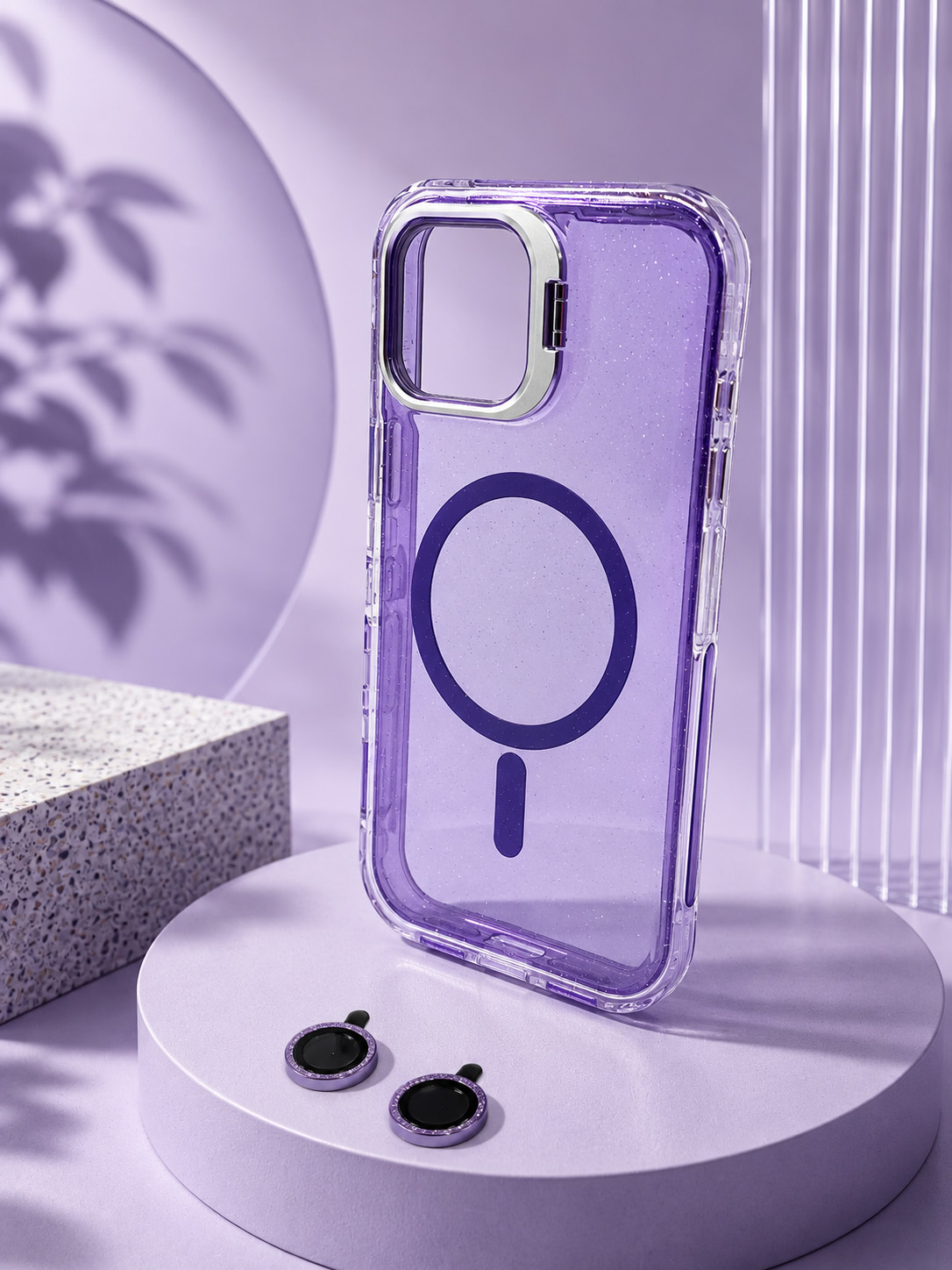 Case Microglitter - iPhone 17, Micro Glitter Purple