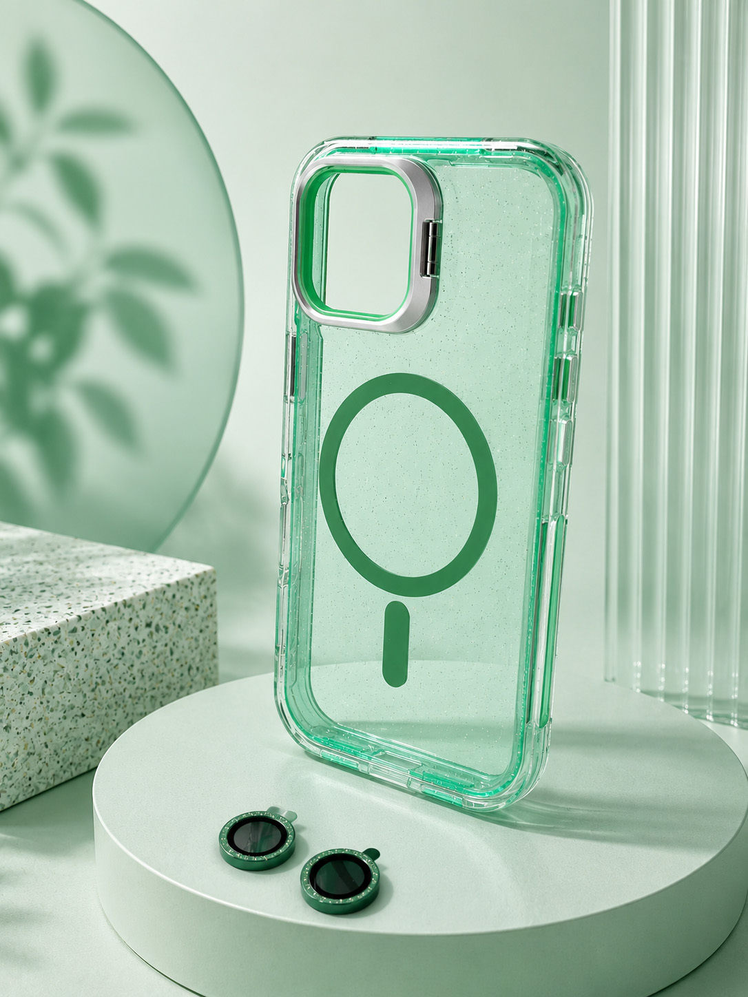 Case Microglitter - iPhone 17, Micro Glitter Green