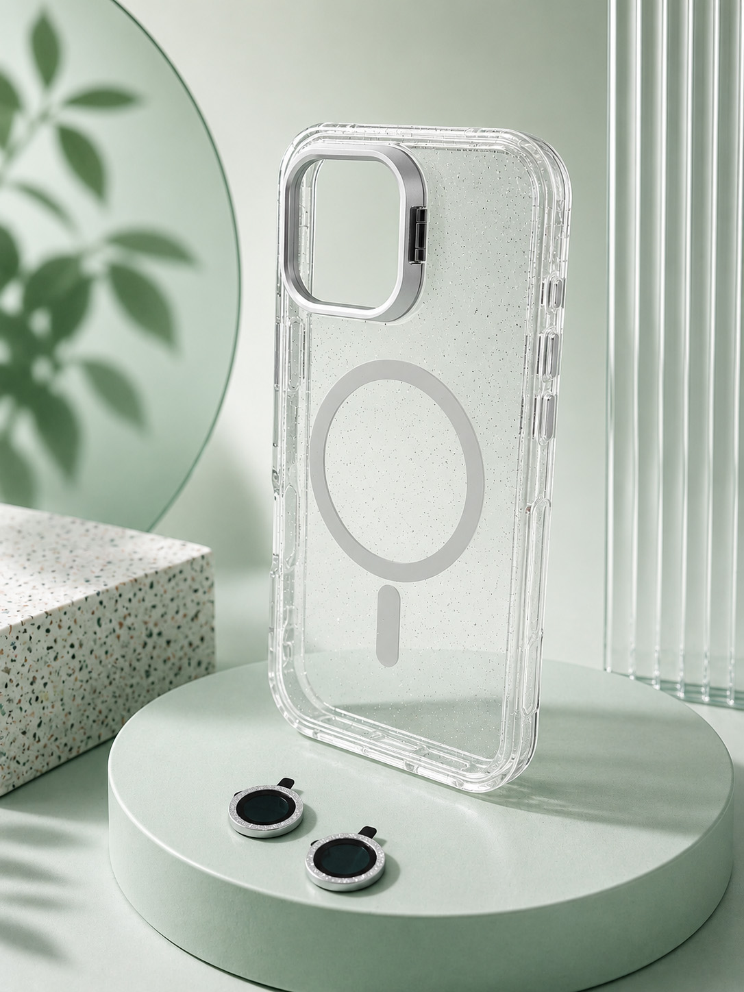 Case Microglitter - iPhone 17, Micro Glitter White