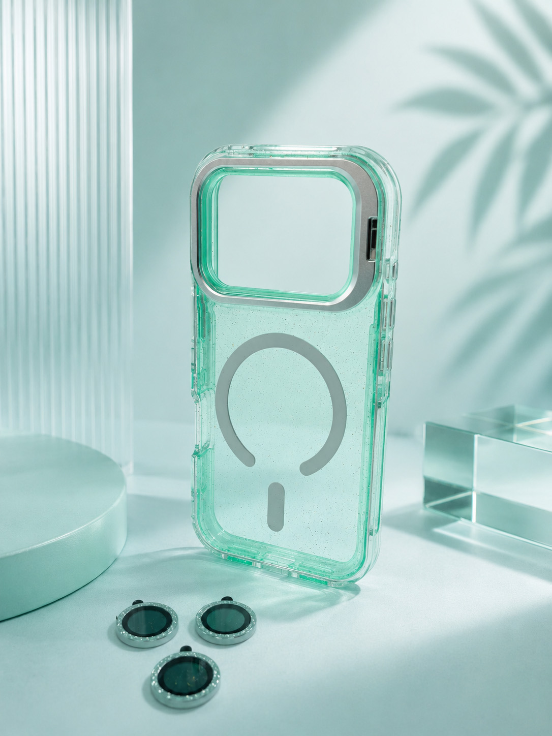 Case Microglitter - iPhone 17 PRO, Micro Glitter Green