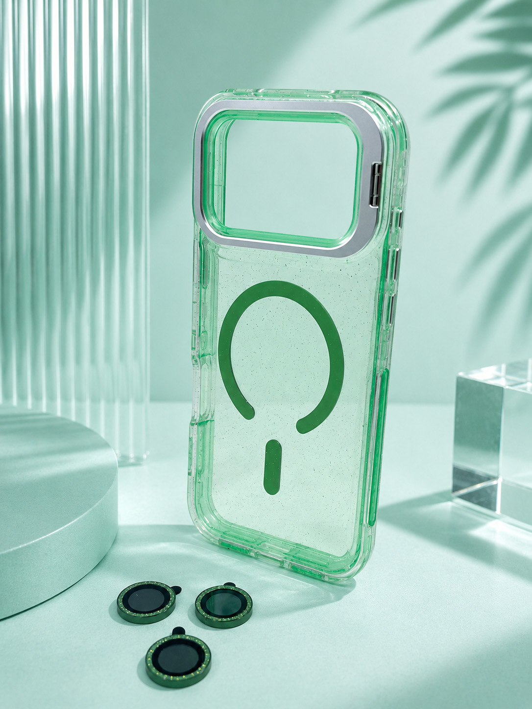 Case Microglitter - iPhone 17 PRO MAX, Micro Glitter Green