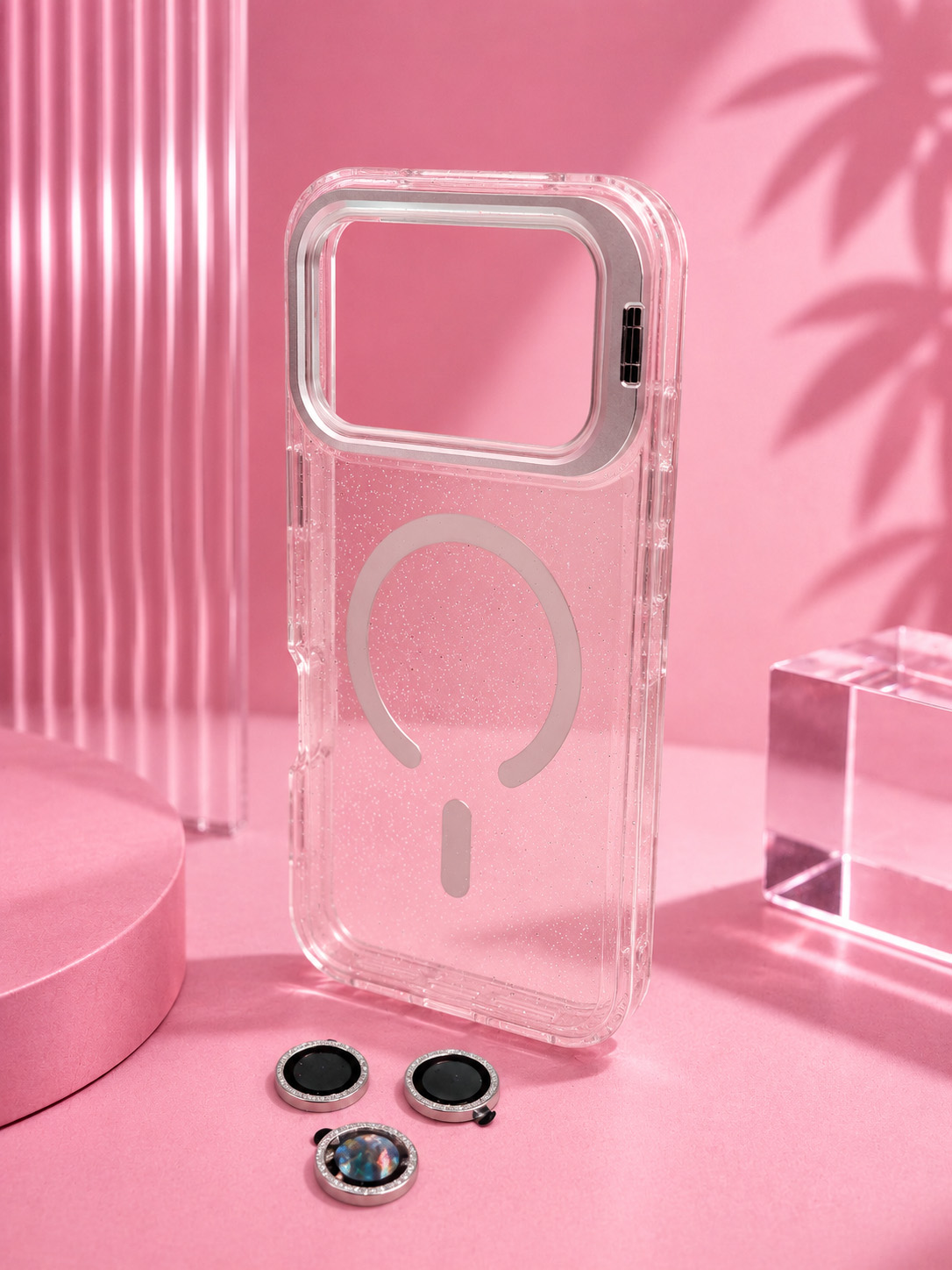 Case Microglitter - iPhone 17 PRO MAX, Micro Glitter White